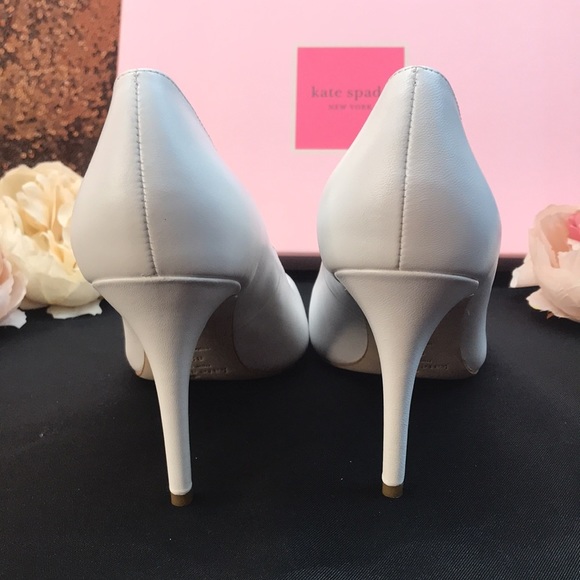 Kate Spade White Leather Pumps - Picture 6 of 8